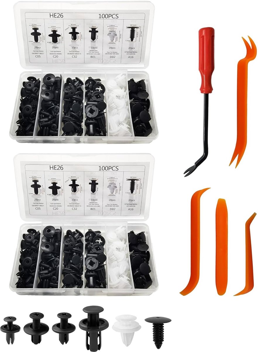 HUAZIZ 200pcs car mount clips - ShopVlot