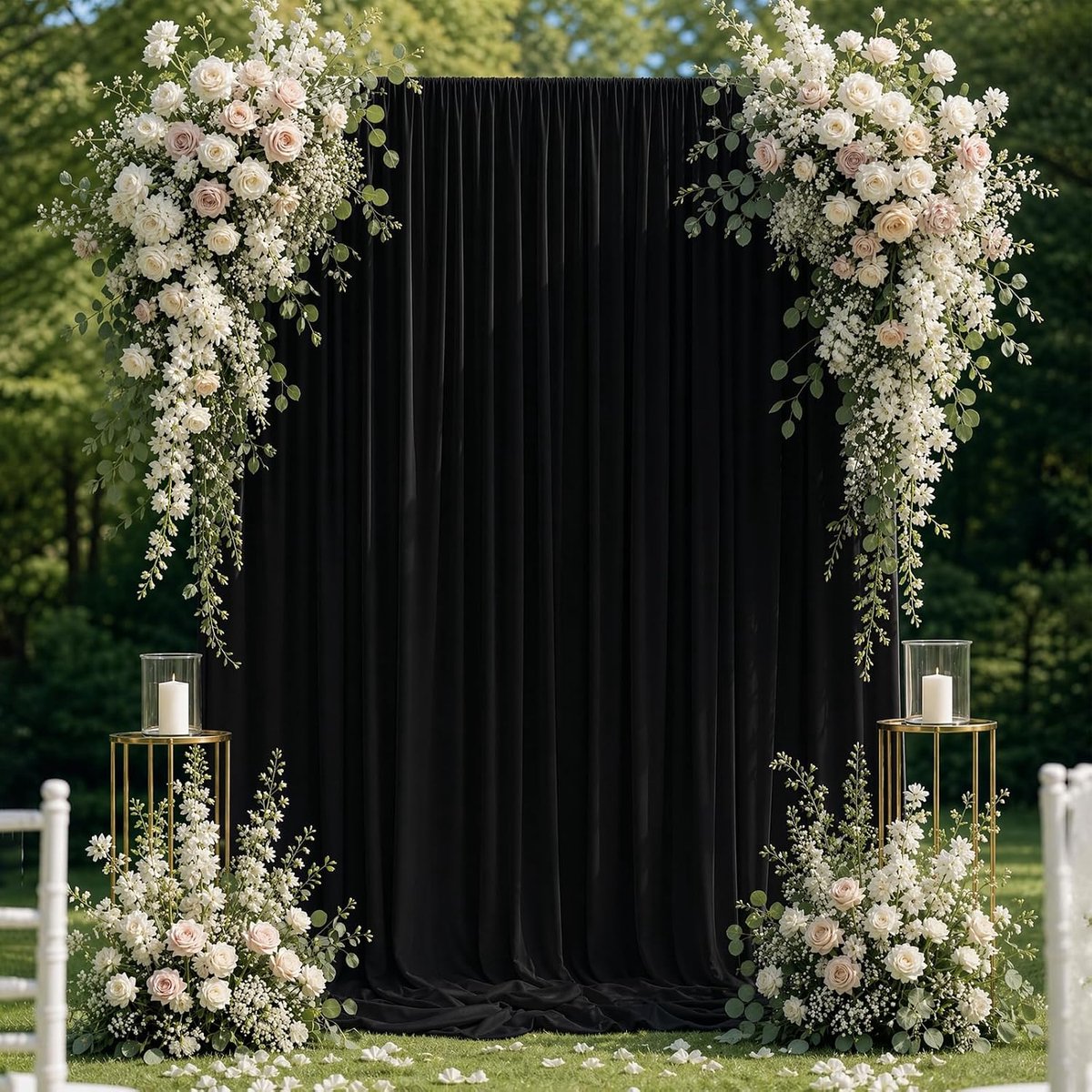 3x3m Polyester Background Curtain, Photo Backdrop and Curtain Background for Wedding, Birthday, Baby Shower - ShopVlot