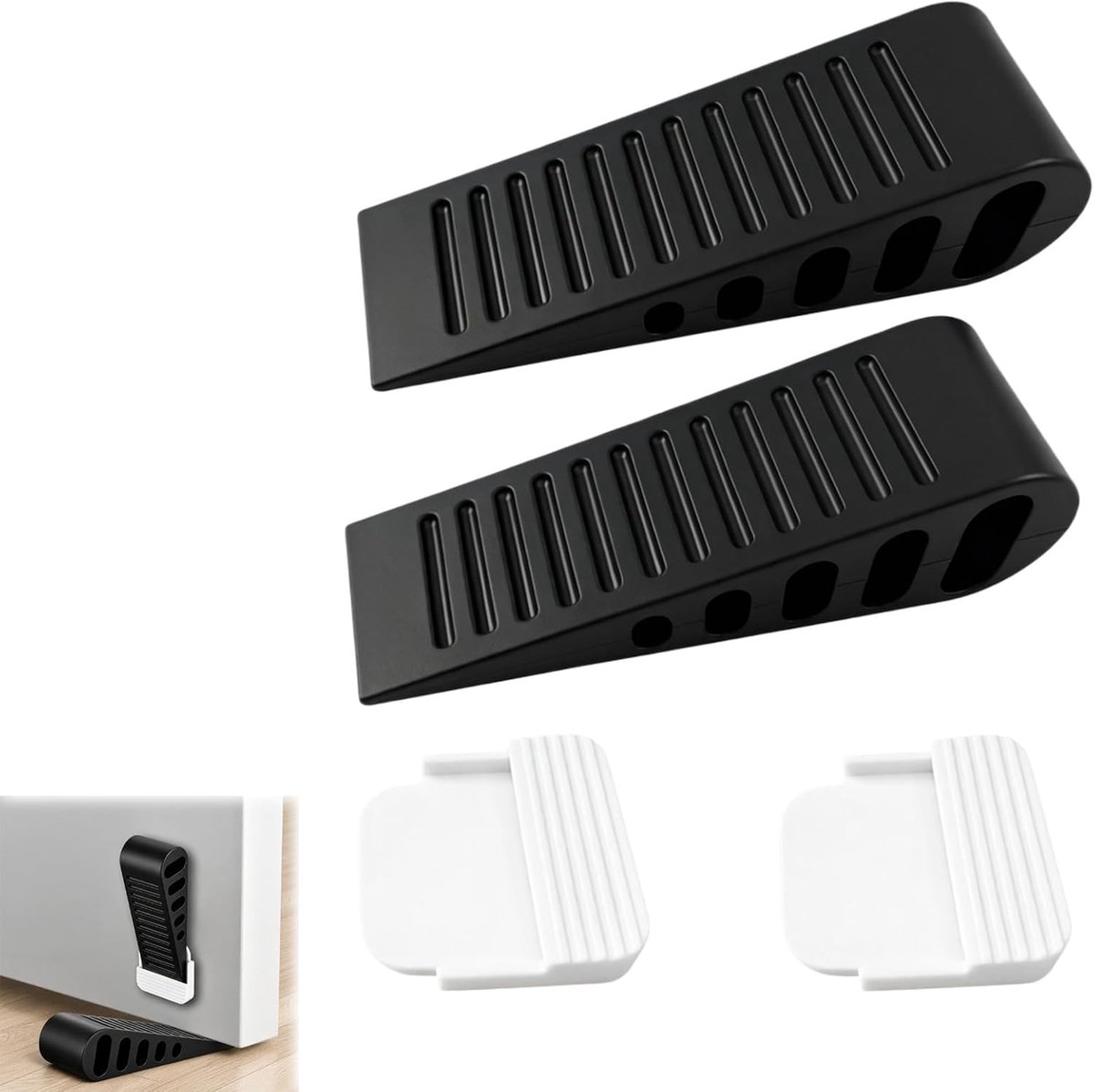 Deurstoppers antislip - natuurlijk rubber - krasbestendig - perfect voor kinderbeveiliging - ShopVlot