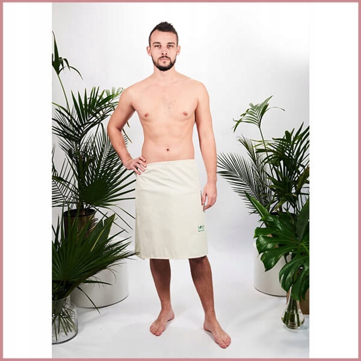 Yeye Sauna Kilt Heren Katoen Ecru Maat S