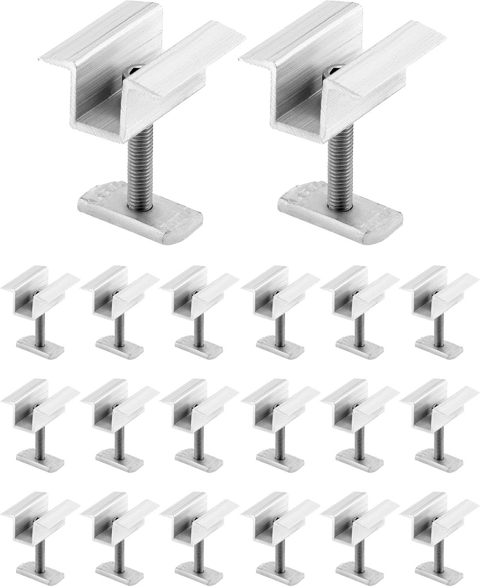 Centre clamp zonnepanelen 20 mm - aluminium montage - geschikt voor modulehoogte 25-40 mm - eenvoudige installatie - ShopVlot