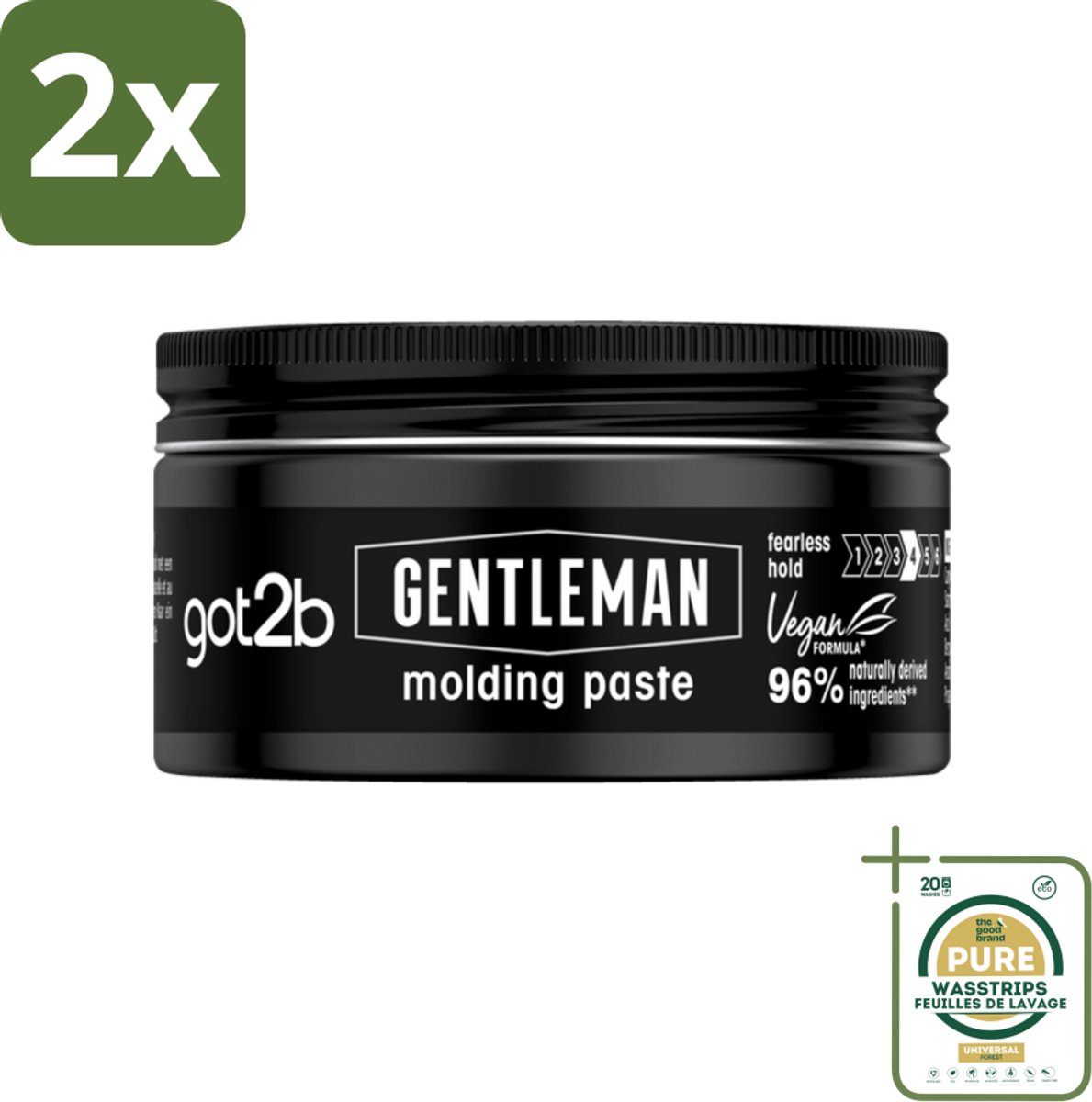 Got2B - Molding Paste - Gentleman - 100 ml - Voordeelverpakking - 2 stuks - Natuurlijke finish - Hold