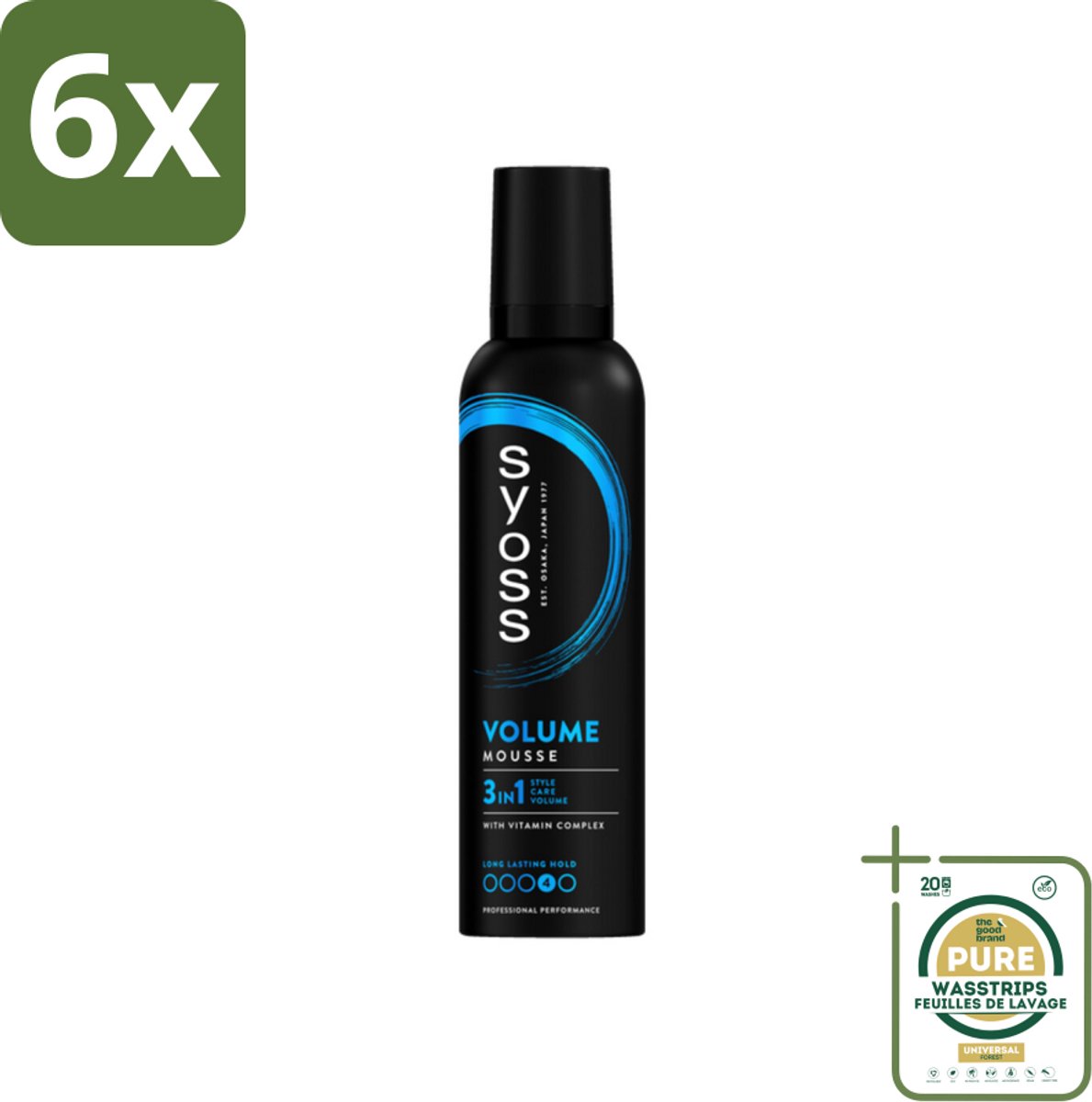 Syoss - Volume - Haarmousse - Langdurige Volume - 250 ml - Voordeelverpakking - 6 stuks - Haarmousse - Volume mousse