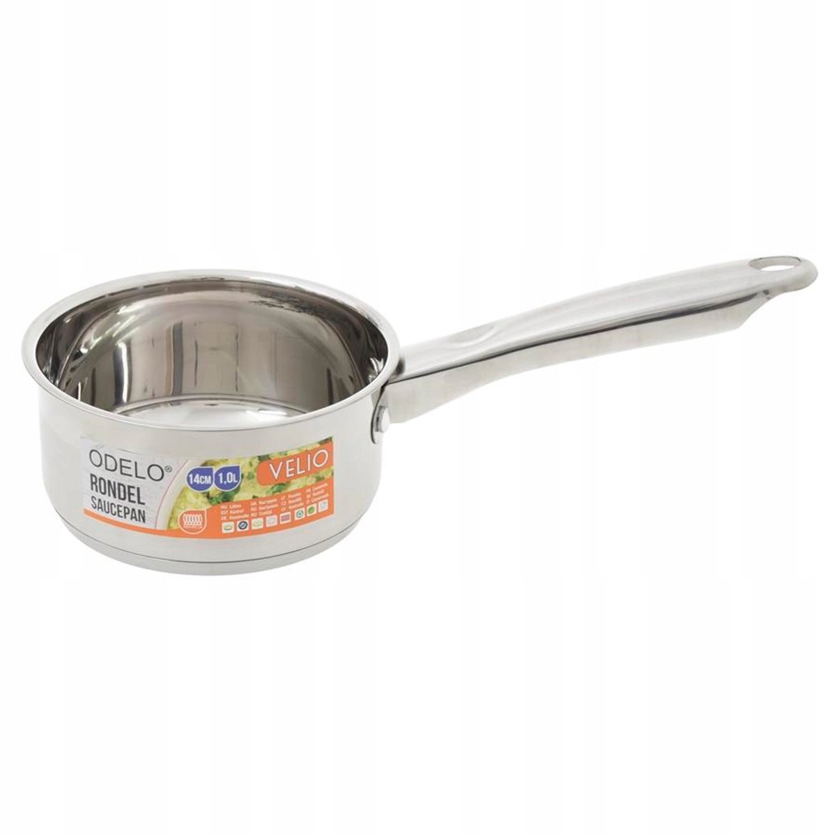Velio Steel Steel Pan 14x7 cm 1.0L - Hoogwaardige Kwaliteit