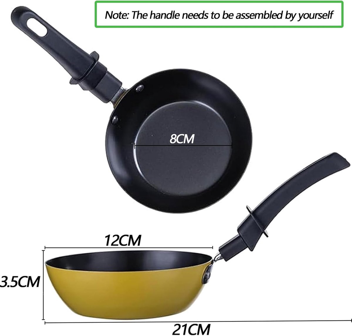 Mini wok set voor 6 personen - Ø 12 cm anti-aanbakpannen - kleurrijke pan set - ideaal voor raclette en tafelgrill — cadeau in Cadeau-ideeën - foto 5
