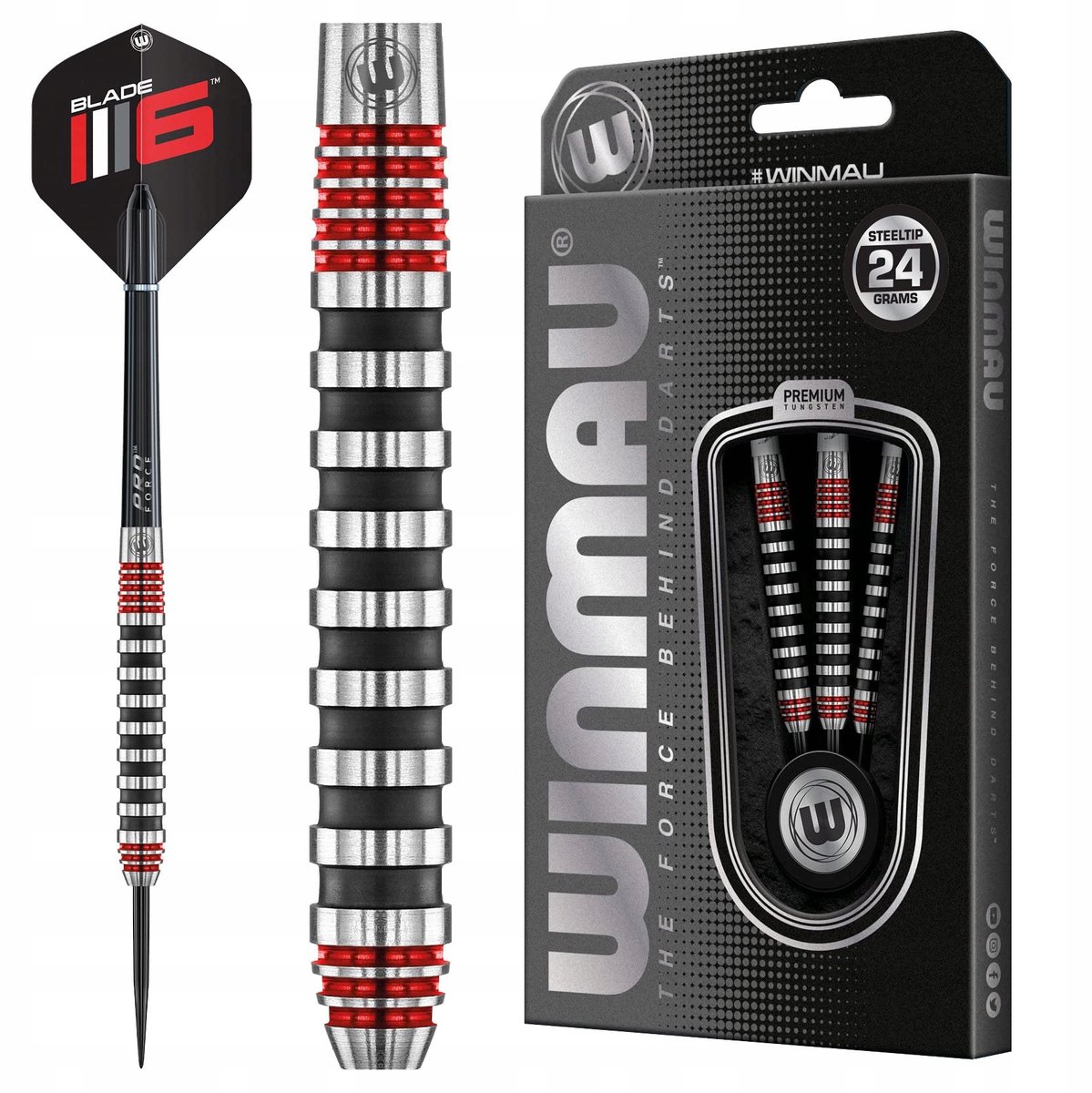 Winmau Advance 500 Darts Wolfram Rood 26 gram