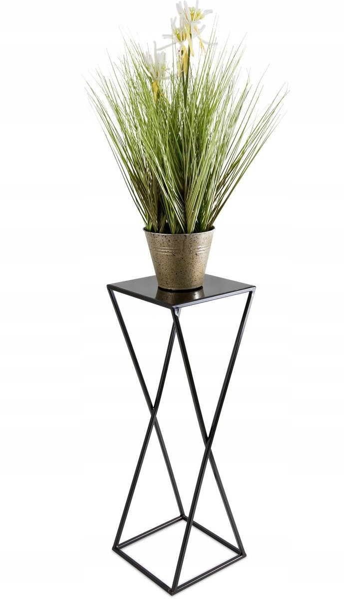 Industriële Plantenstandaard Zwart 70 cm - Metaal, Loft Stijl
