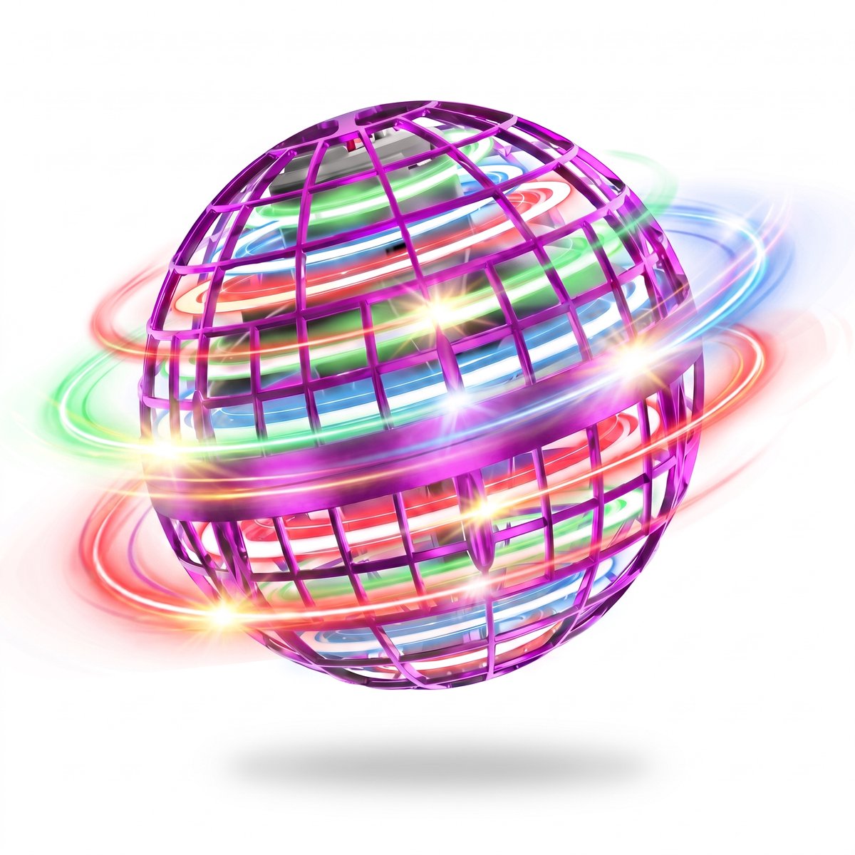 Namajunas Flying Ball – Mini Drone voor Binnen, Fly Spinning Ball & Flying Spinner met LED, Fidget Toy en Boomerang Spinner, Interactief Speelgoed voor Kinderen en Volwassenen, Kerstcadeau