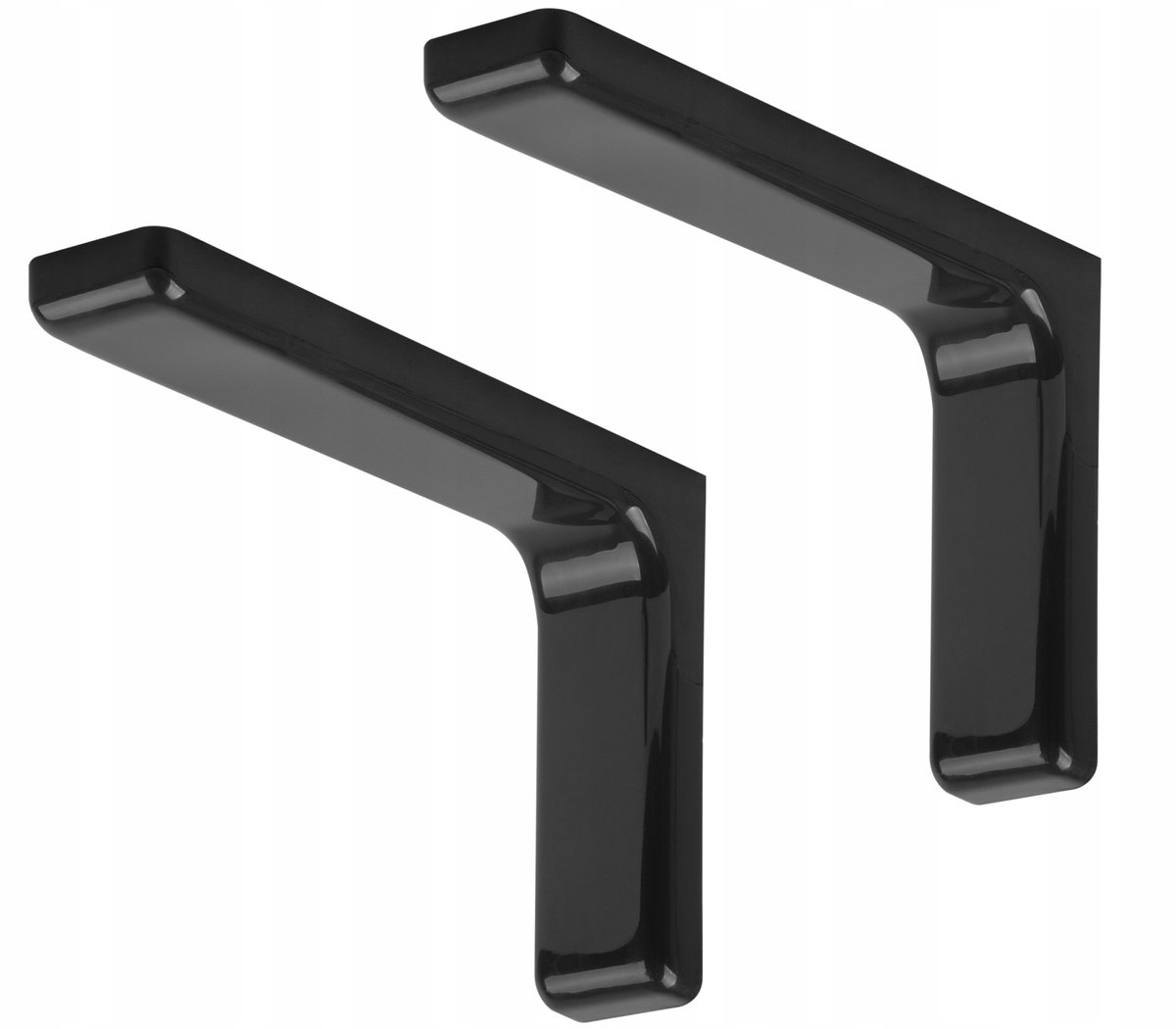 Set van 2 Zwarte Plankdragers 18 cm - Robuust en Stijlvol