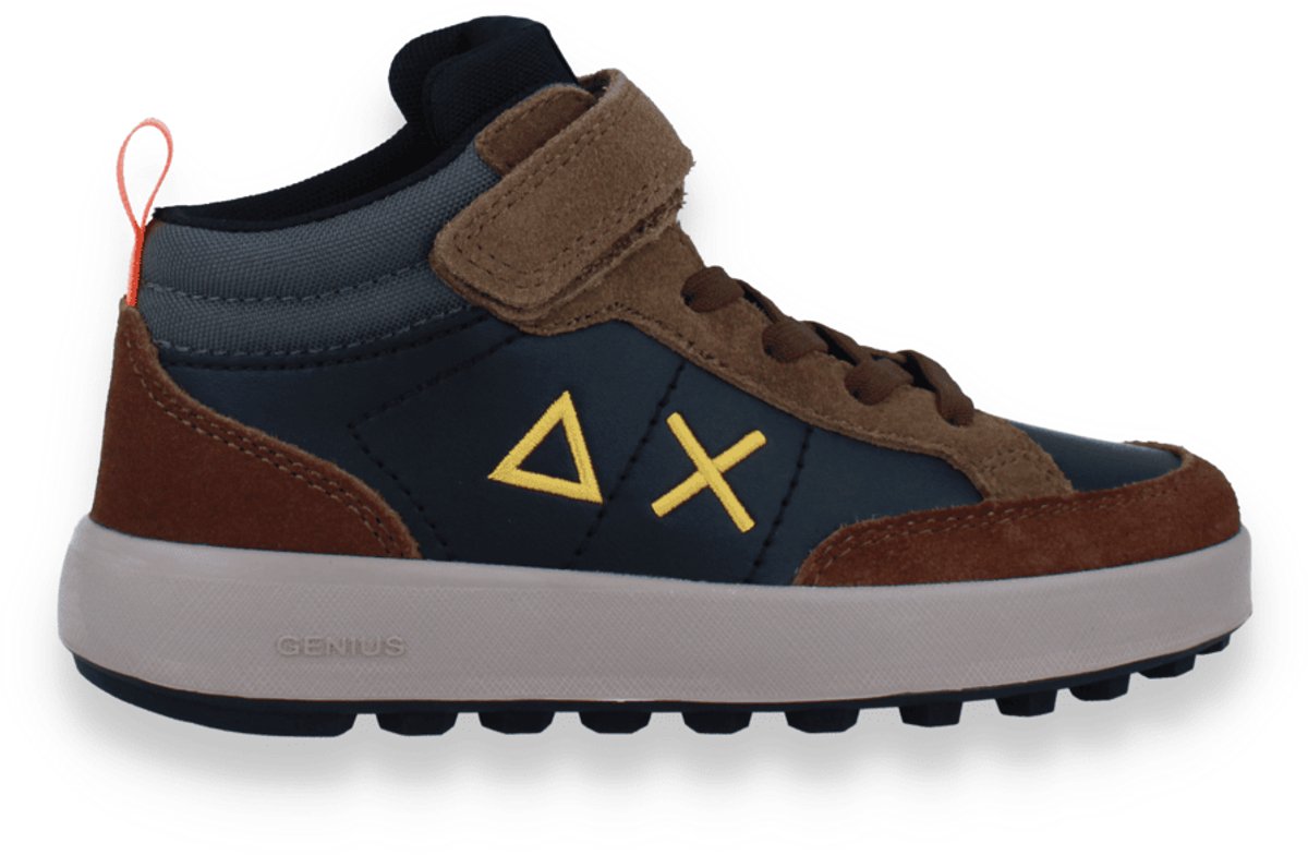 SUN68 Boy's Genius Midi Kid Nero/Rust