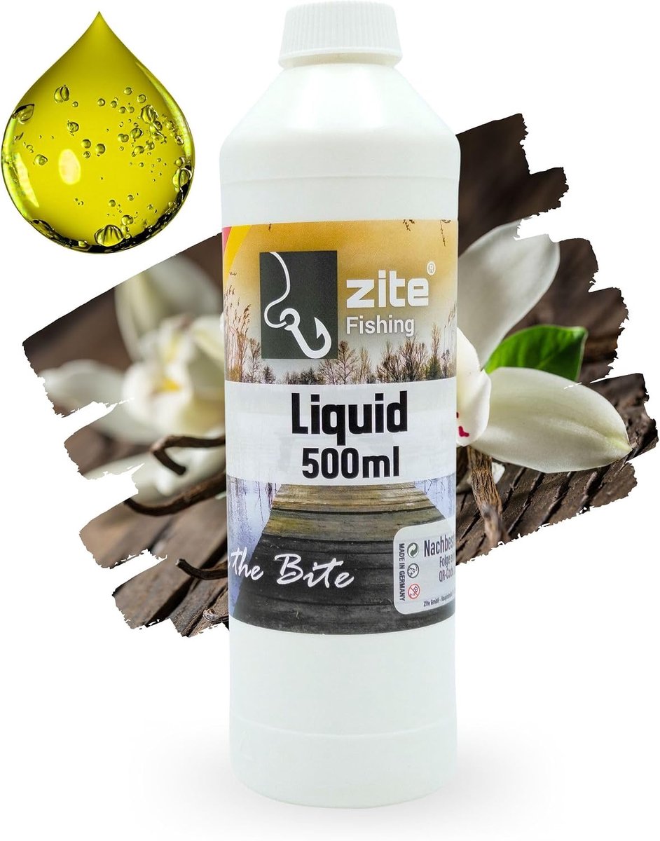 Zite Fishing Liquid Carp Attractant 500 ml Natural Pure Concentrate Universal High Amino Acid Content Ideal for - ShopVlot