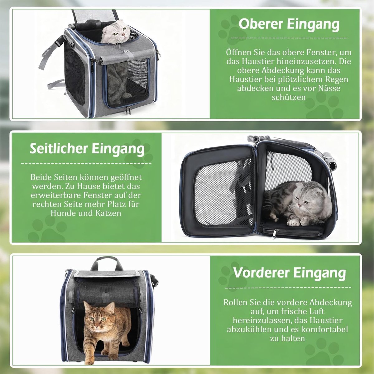 Fietsmand voor Honden - Uitbreidbaar - Klein - 4-in-1 Rugzak met Ademend Ontwerp - Voor Kleine Honden en Katten