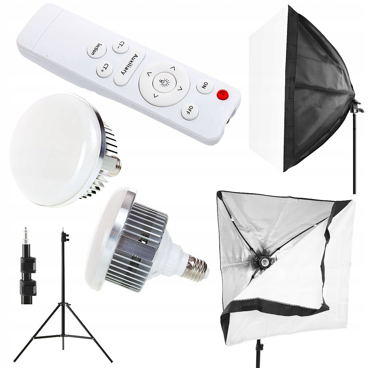 2x LED Softbox Set 60x60cm met Regelbare Kleurtemperatuur 150W