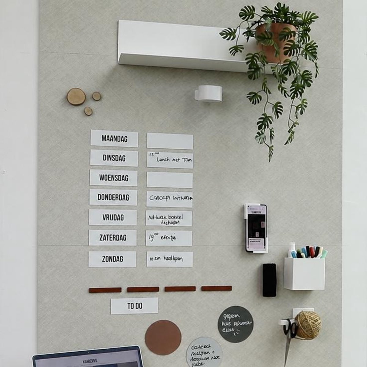 Magneetlabels Beschrijfbaar Wit 15x5 - Kamer26