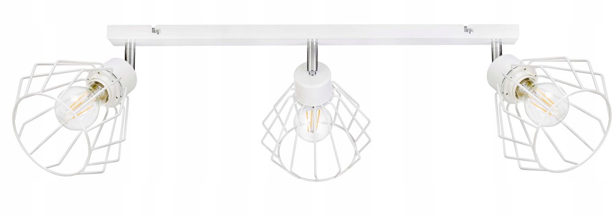 Industriële Plafondlamp Drut Wit - 3xE27 - Verstelbaar
