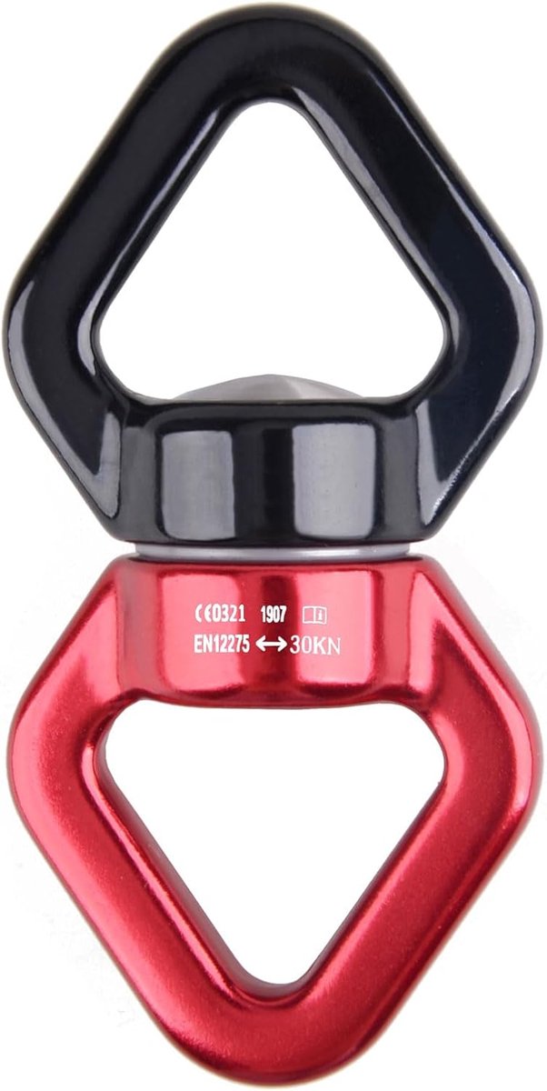 Azarxis 30KN Boom Swing Swivel Spinner, Safest Rotational Climbing Rope Devices Hanging Hook Accessory for Web Boom - ShopVlot