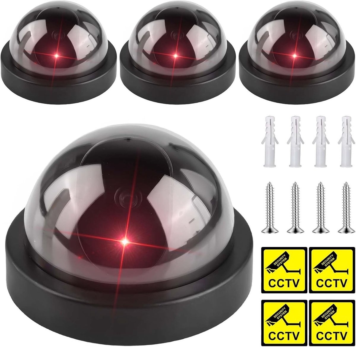 Dummy Bewakingscamera - Zwart - 11,7 x 7,5 cm - Nep-camera met Knipperend LED Licht - Voor Huis, Bedrijf en Bouwplaatsveiligheid