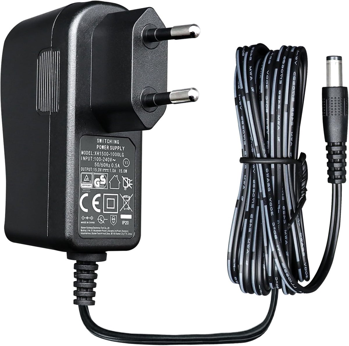 15 V 1 A 15 W 1.8 m Power Adapter, AC DC Switch Adapter (Input 100 - ShopVlot
