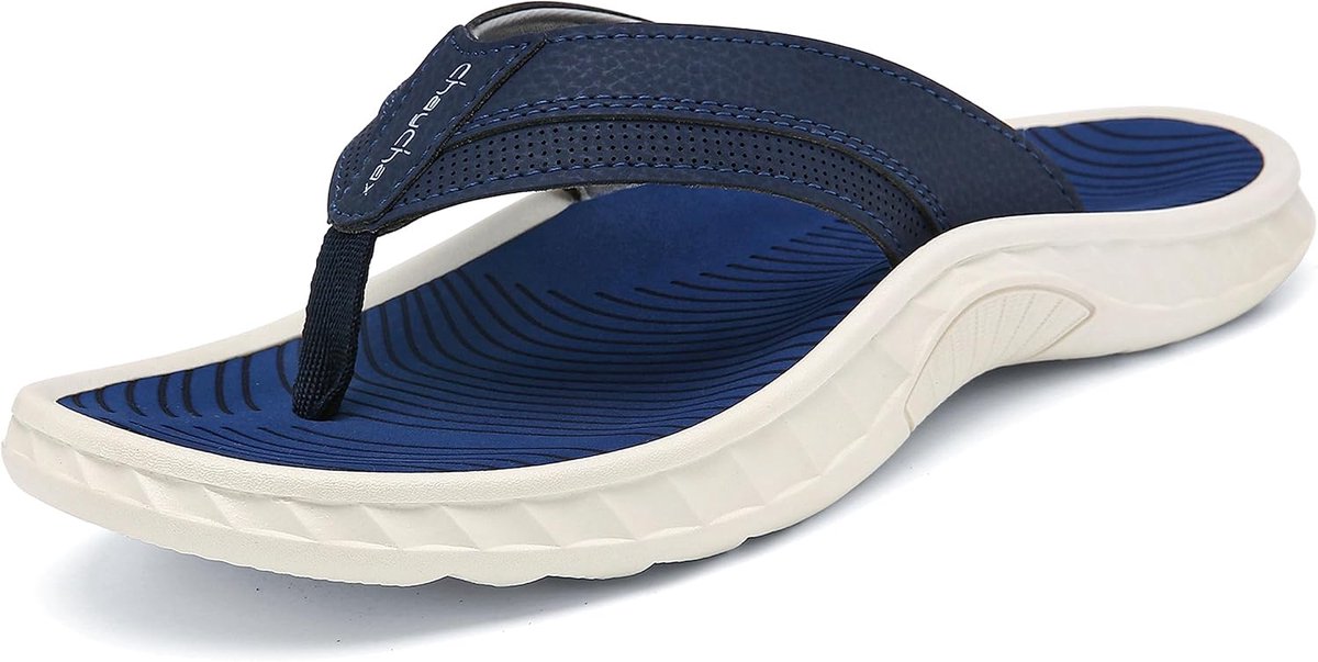 ChayChax Men's Arch Support Beach Sandals Outdoor Sports Toe Separator Soft Footbed Sandals - ShopVlot