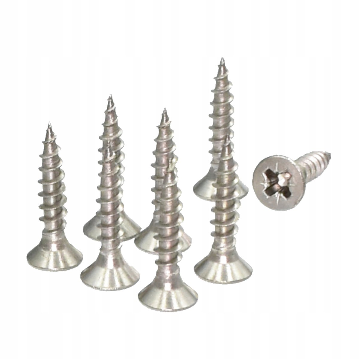 6x120 Roestvrijstalen houtschroeven A2, kegelkop, 10 stuks