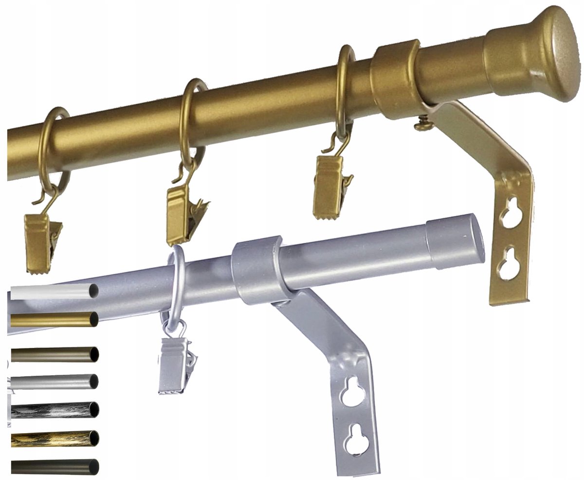 Metalen Gordijnstang PRO Ø19mm 300cm Enkel - 7 Kleuren Modern