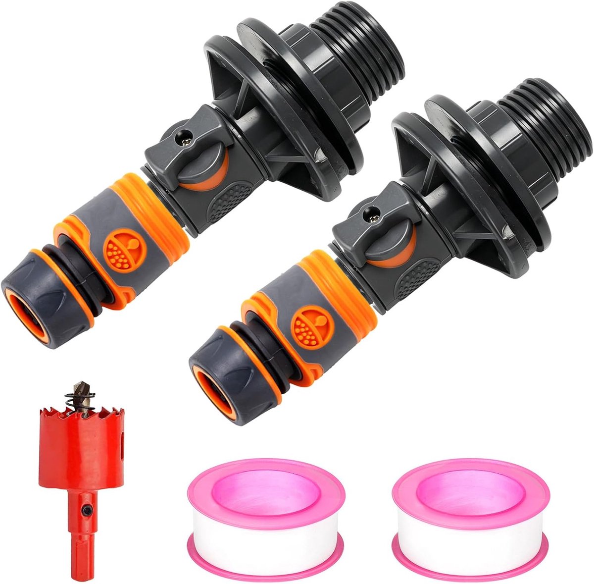 2 x aansluitingen voor regenwatertank van 1,9 cm - ShopVlot