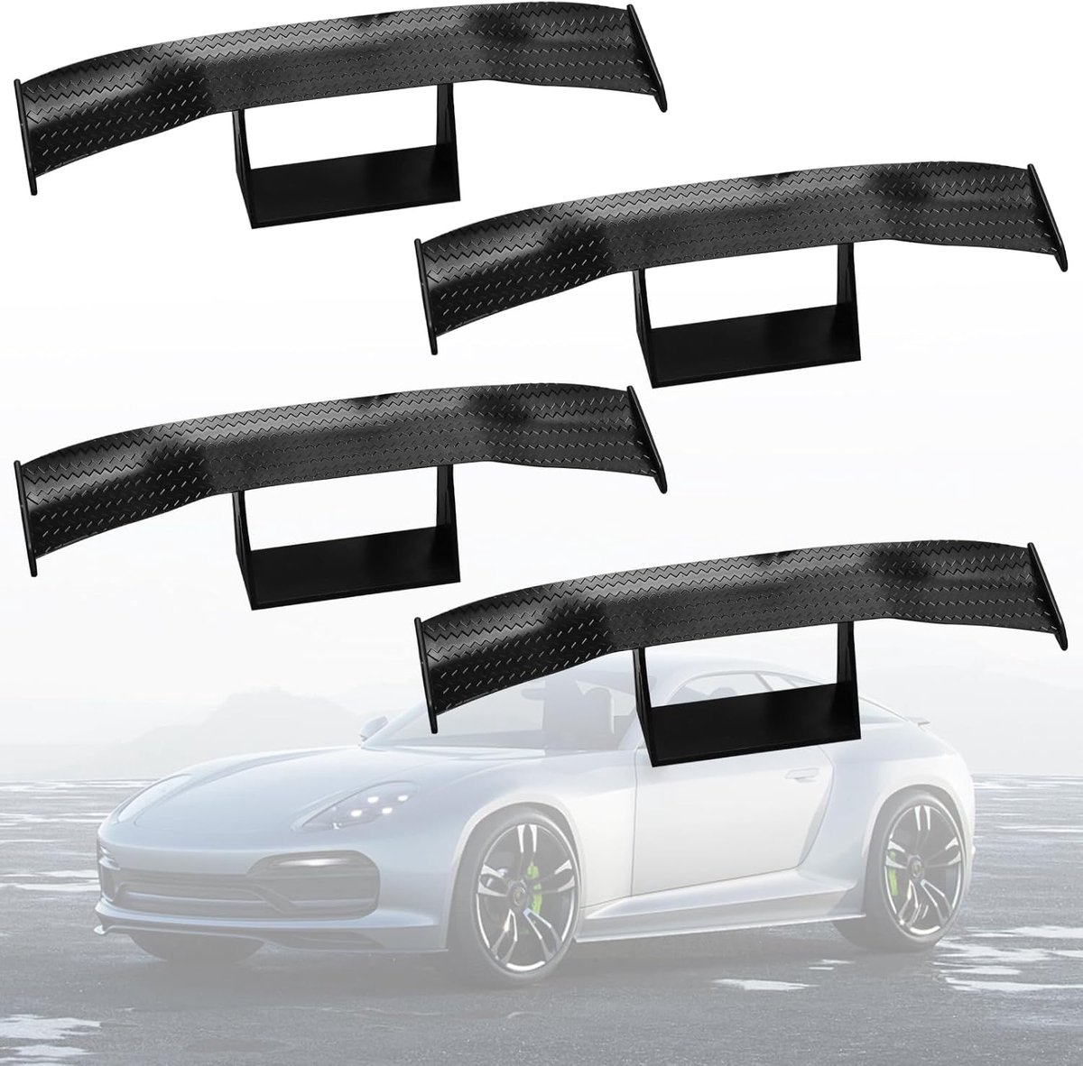 4 pieces mini spoilers, mini spoiler for sticking, mini rear spoiler, universal car mini spoiler wing spoiler car - ShopVlot
