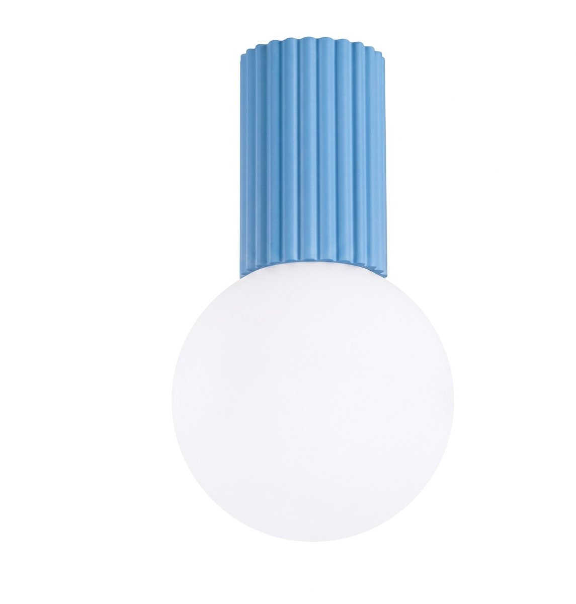 Sollux Lighting Plafondlamp Halo - G9 - lichtblauw - aluminium/glas - 12x12x21cm