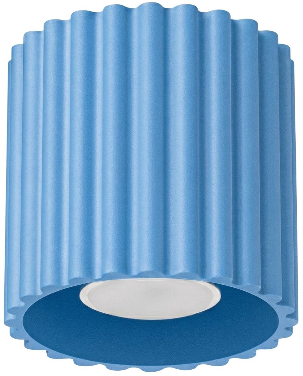 Sollux Lighting Plafondlamp AURA - GU10 - lichtblauw - aluminium - 10x10x10cm