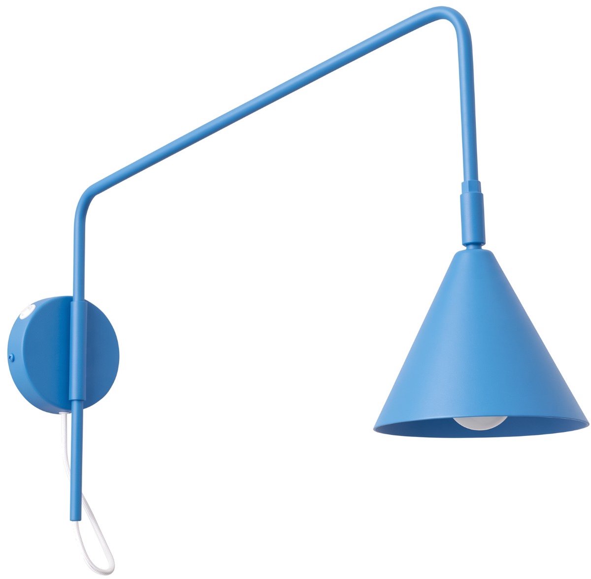 Sollux Lighting Wandlamp Nox - E14 - lichtblauw - staal - 14x61x30cm