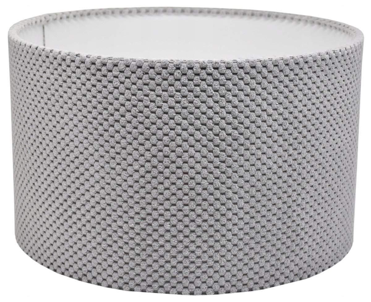 Luxe Pluche Lampenkap 30cm E27/E14 Duifgrijs met E14 Reductie