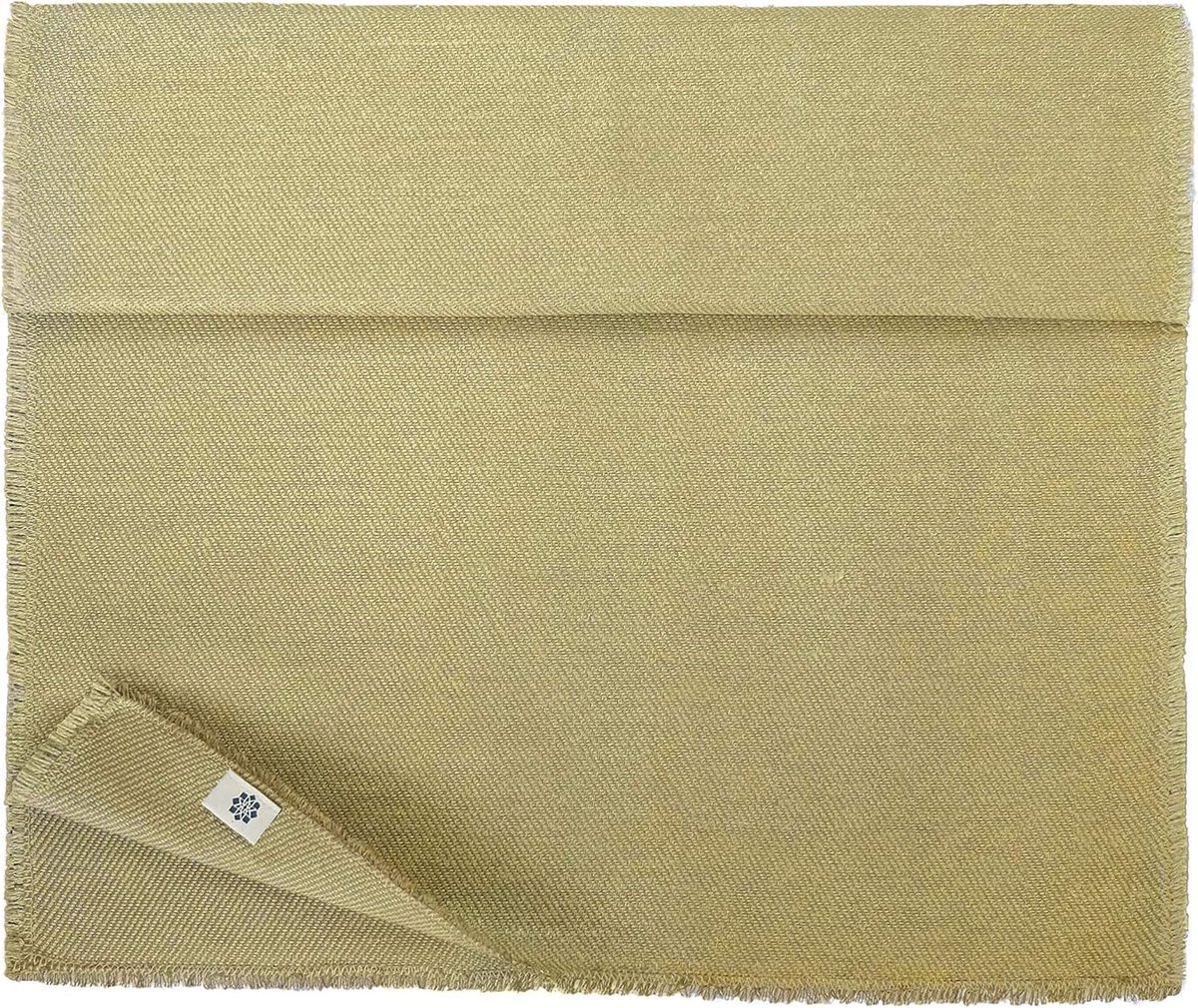 Linen & Cotton Table Runner Fabric Table Decoration Aurum - 74% Linen, 26% Cotton, Natural Beige Gold (47 x 180cm) - ShopVlot