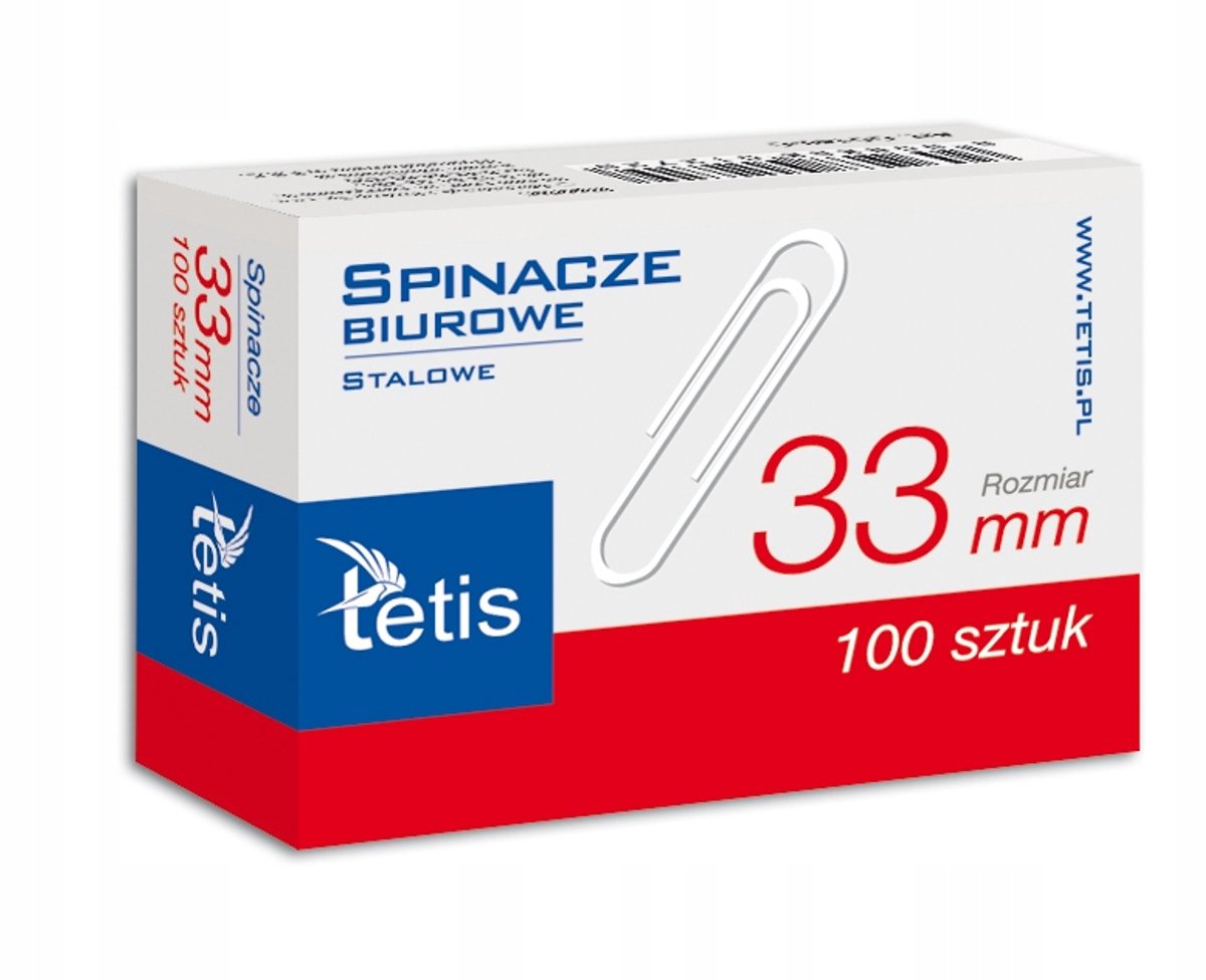 Tetis Ronde Paperclips 33mm - 100 Stuks