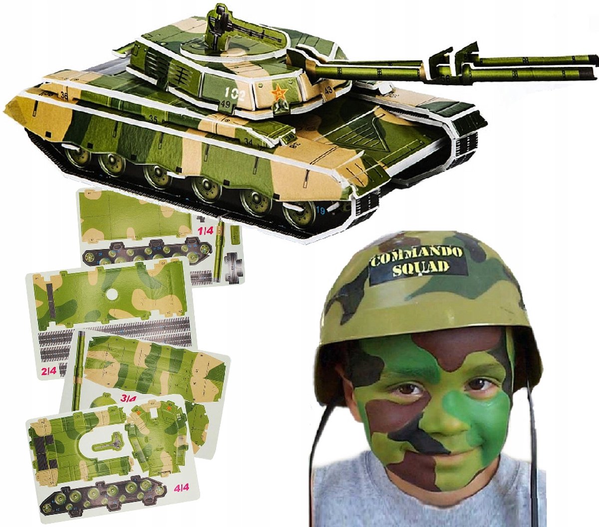 3D Schuim Puzzel Tank - Educatief en Gemakkelijk te Monteren