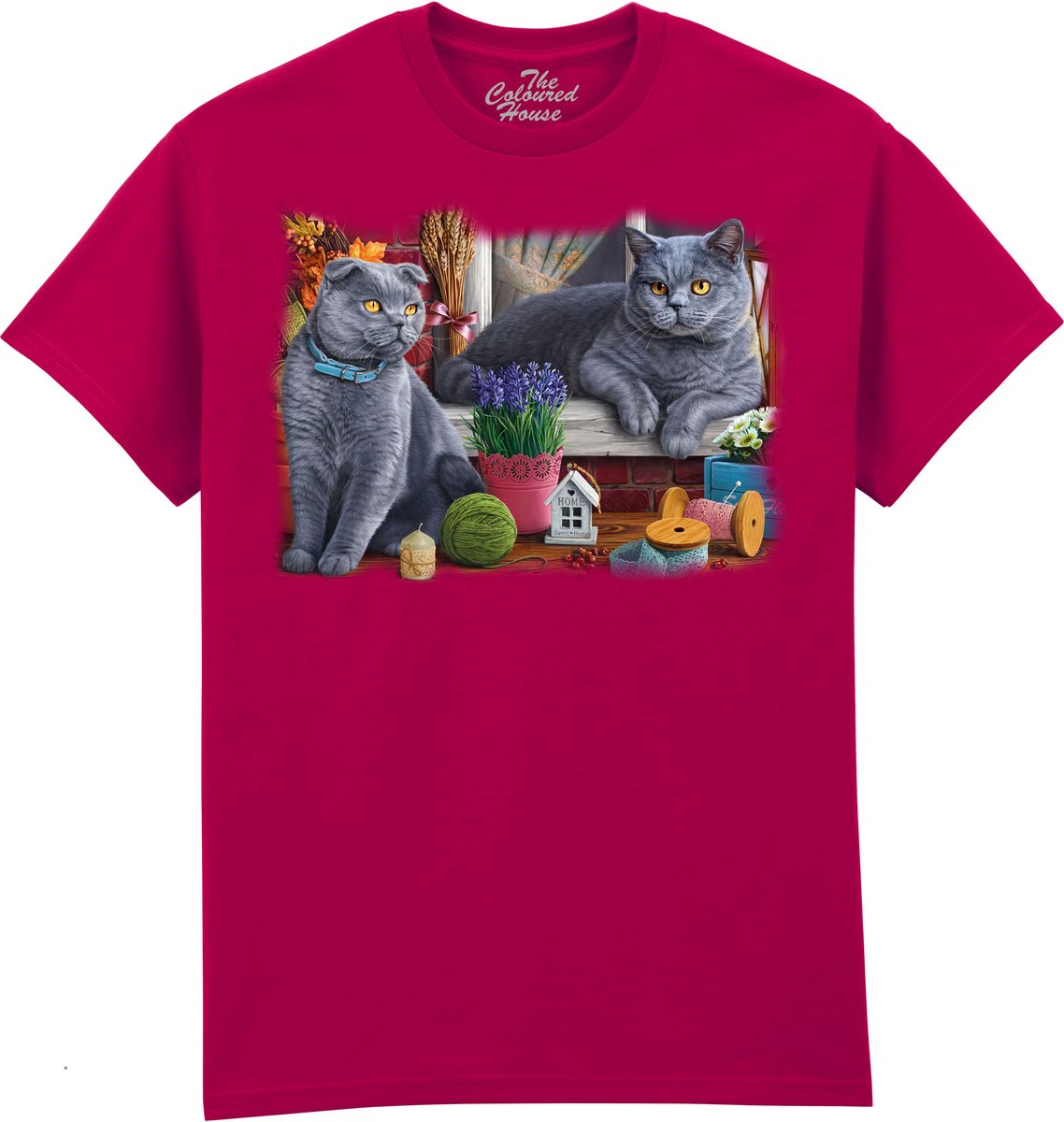 Britse Korthaar Katten British Cats The Coloured House T-shirt XL