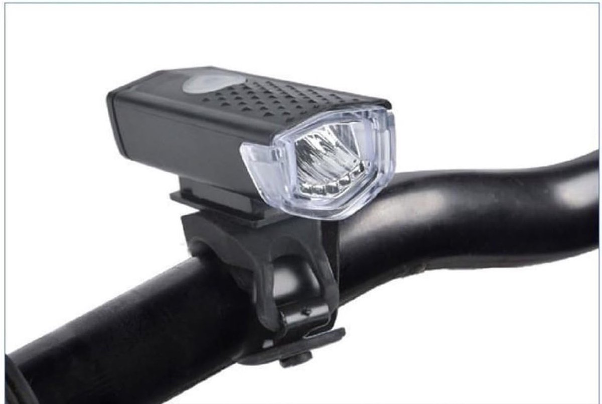 *** 2 Pieces Front Light Bicycle Led Front Lamp - 300 Lumens - Rechargeable - USB Rechargeable - Bicycle Light - ShopVlot