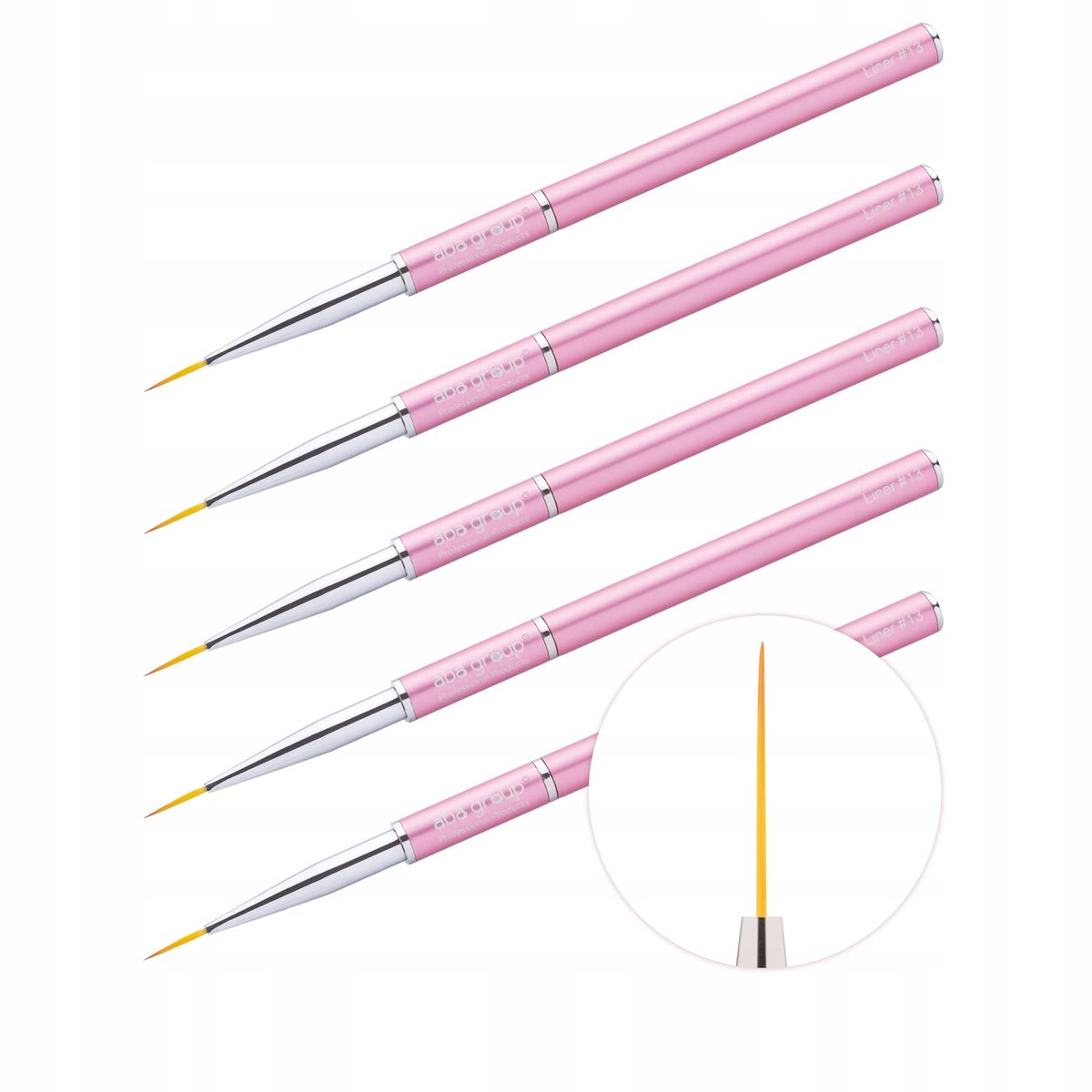 Aba Group Roze Nail Art Kwast 13mm - 5 Stuks