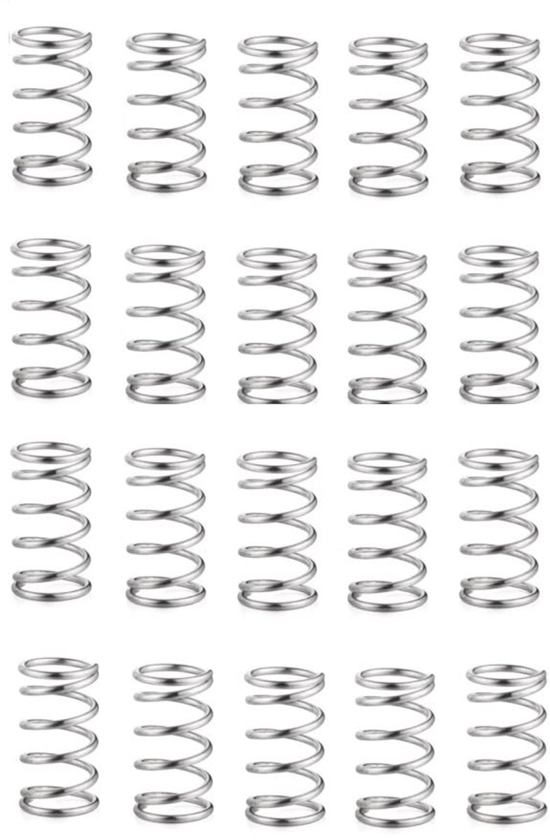 Pack of 20 Compression Springs, 304 Stainless Steel Compression Springs, 0.5mm x 3mm x 10mm Push Spring for Garden - ShopVlot