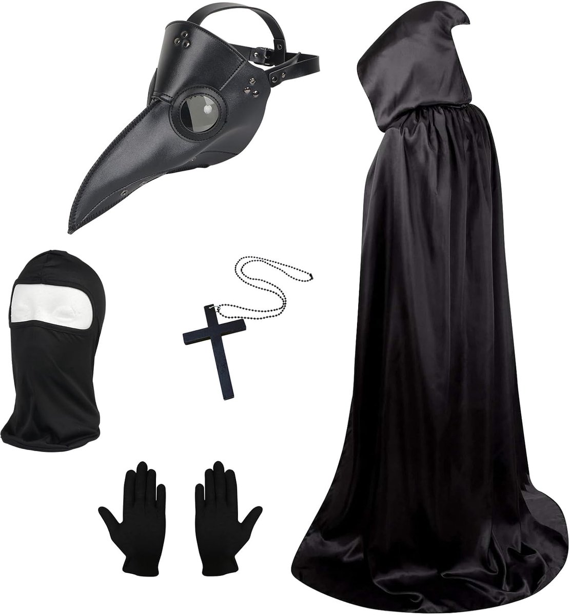 Plaagdoktersmasker, Halloween-kostuum voor mannen, Halloween-gezichtsmasker - ShopVlot