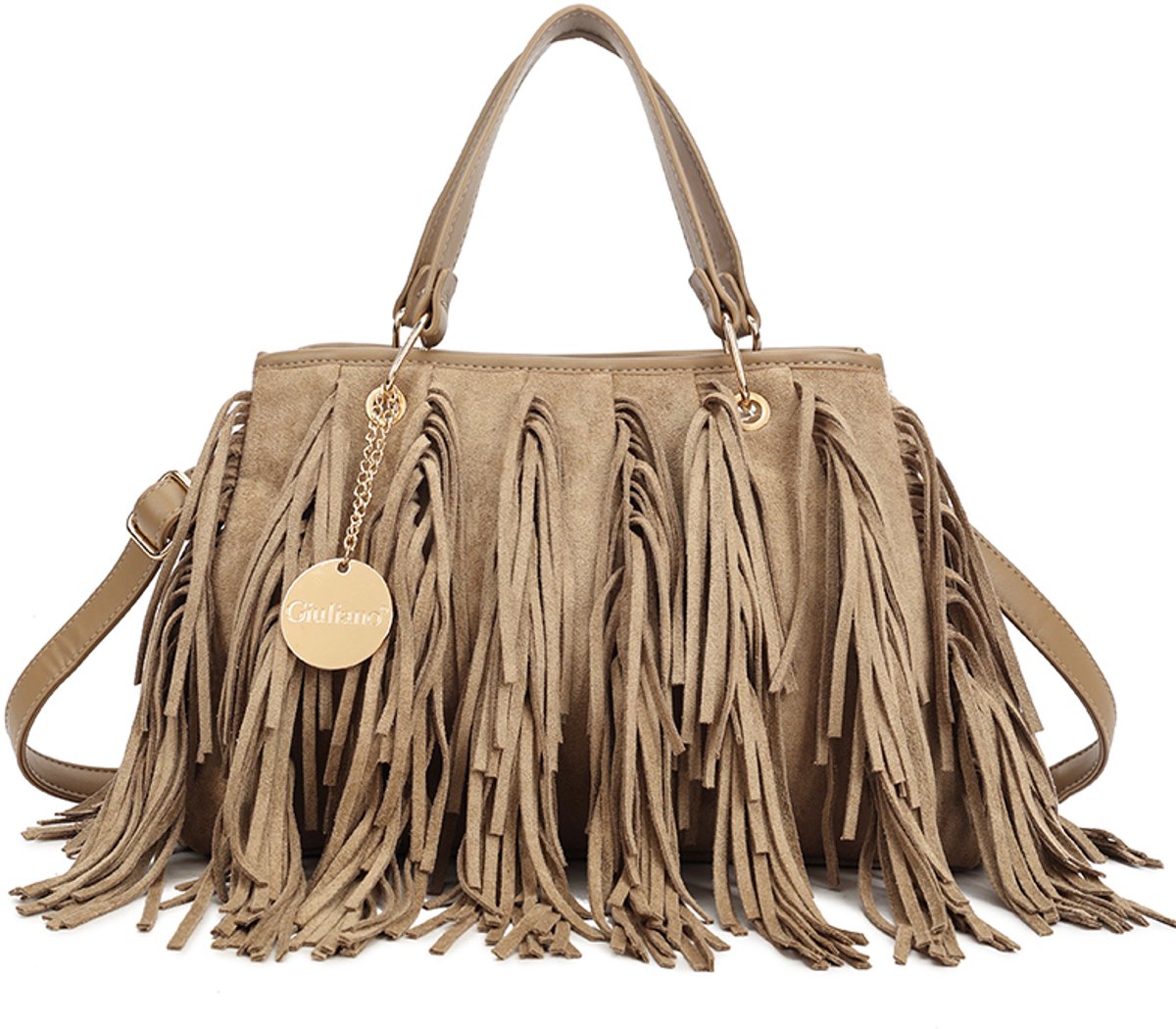 Giuliano kunstlederen suede handtas Katrien - Dames - Taupe