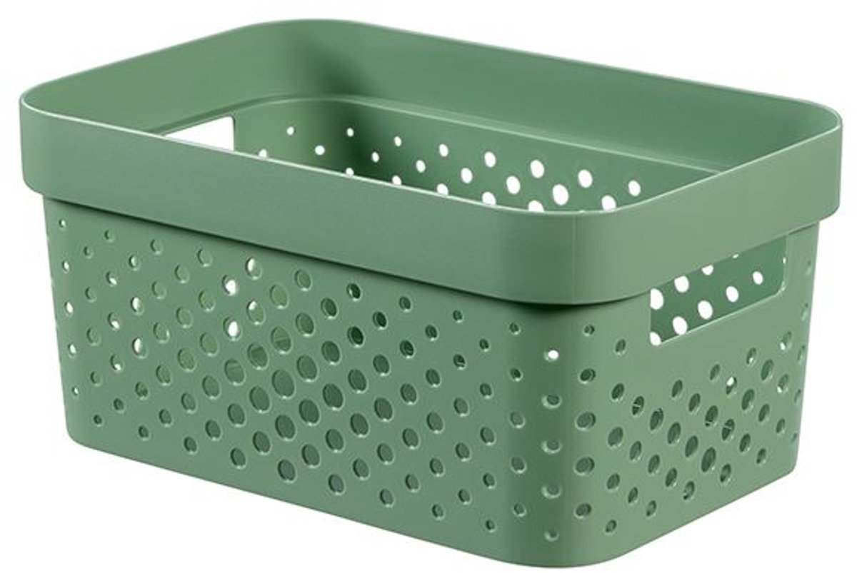 Curver Infinity Dots Opbergbox - 45L - Groen - 100% Recycled