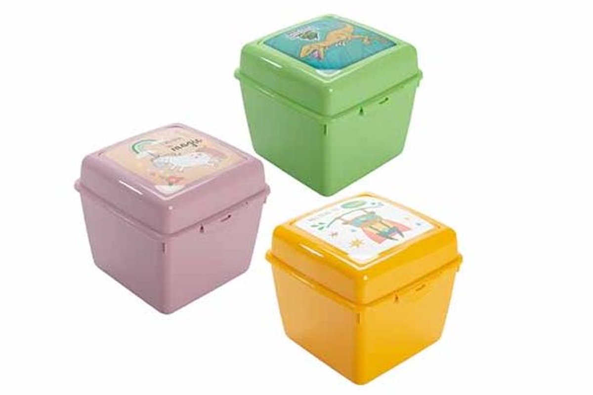 Sapporo Fantasy Animals Bewaardoos 15,9x15,7xh14,4cm - 3ass