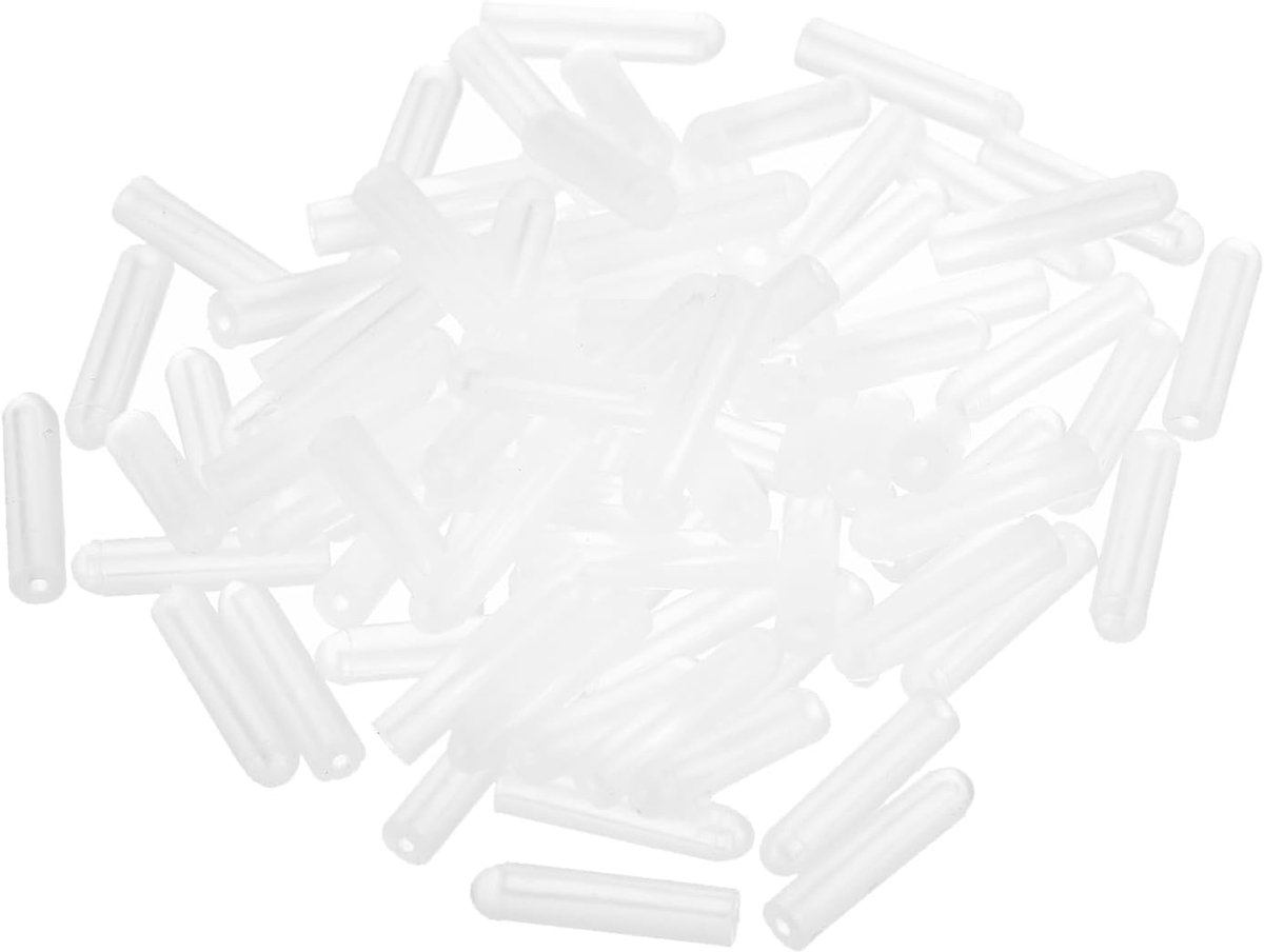 Siliconen eindkappen, 88 stuks, 1,3 mm (1/16") ID 13 mm (1/2") hoog, ronde rubberen schroefbeschermdoppen, zachte flexibele schroefboutafdekkingen voor metalen buisstaafbouten, transparant