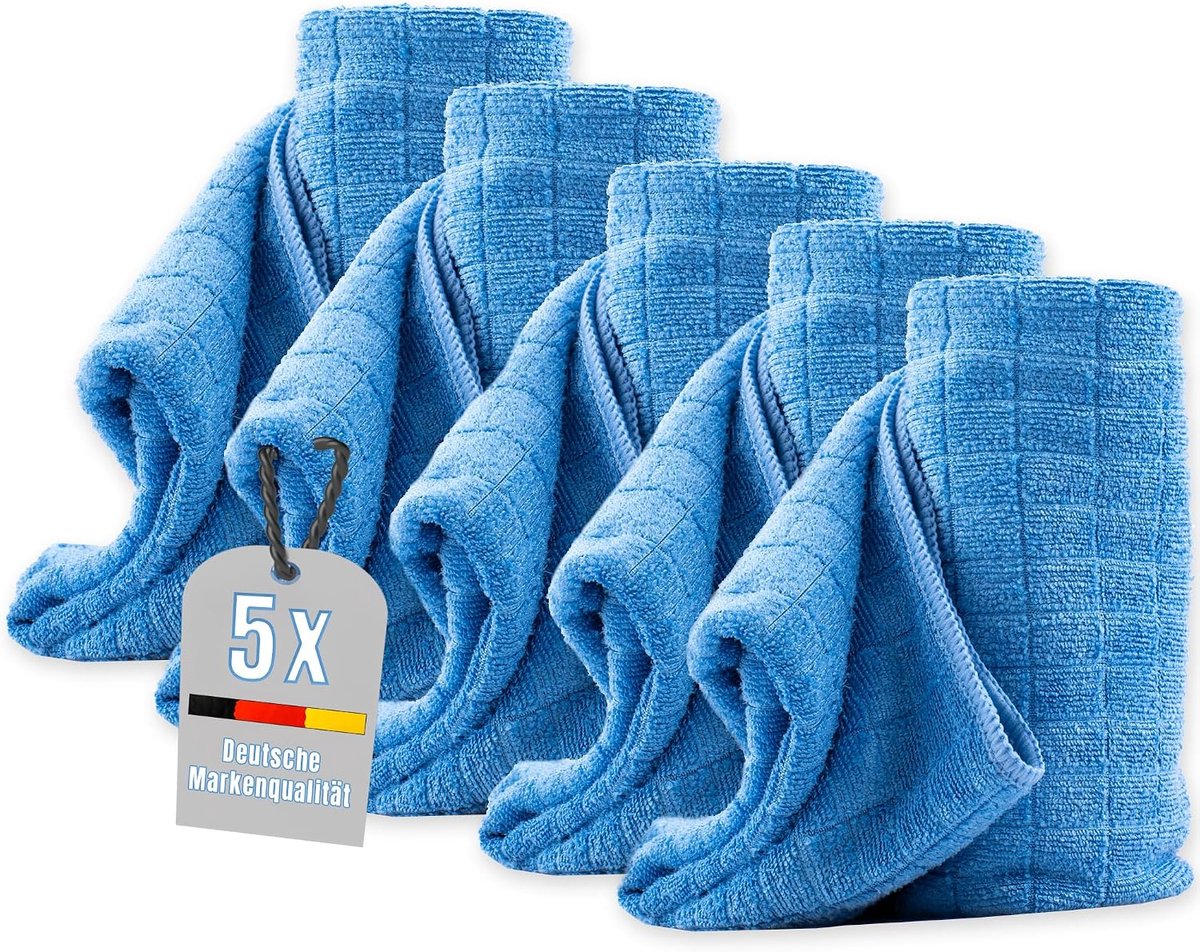 vaatdoek voor keuken - poetsdoek voor glas, keramiek, bestek, borden en oppervlakken - microvezeldoek met hoge wateropname en snelle droging