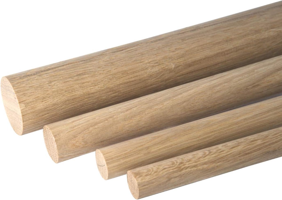Hout van eikenhout 10 mm, lengte 100 cm - houten staafjes van eikenhout made in Austria