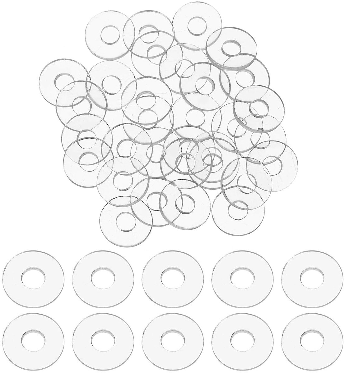 200 stuks O-ringen, afdichtringen, 3 mm ID x 8 mm OD x 1 mm dik, rubberen platte sluitring, ronde afstandshulzen, carrosserieschijven voor schroeven, douchekop, kranen, slangen