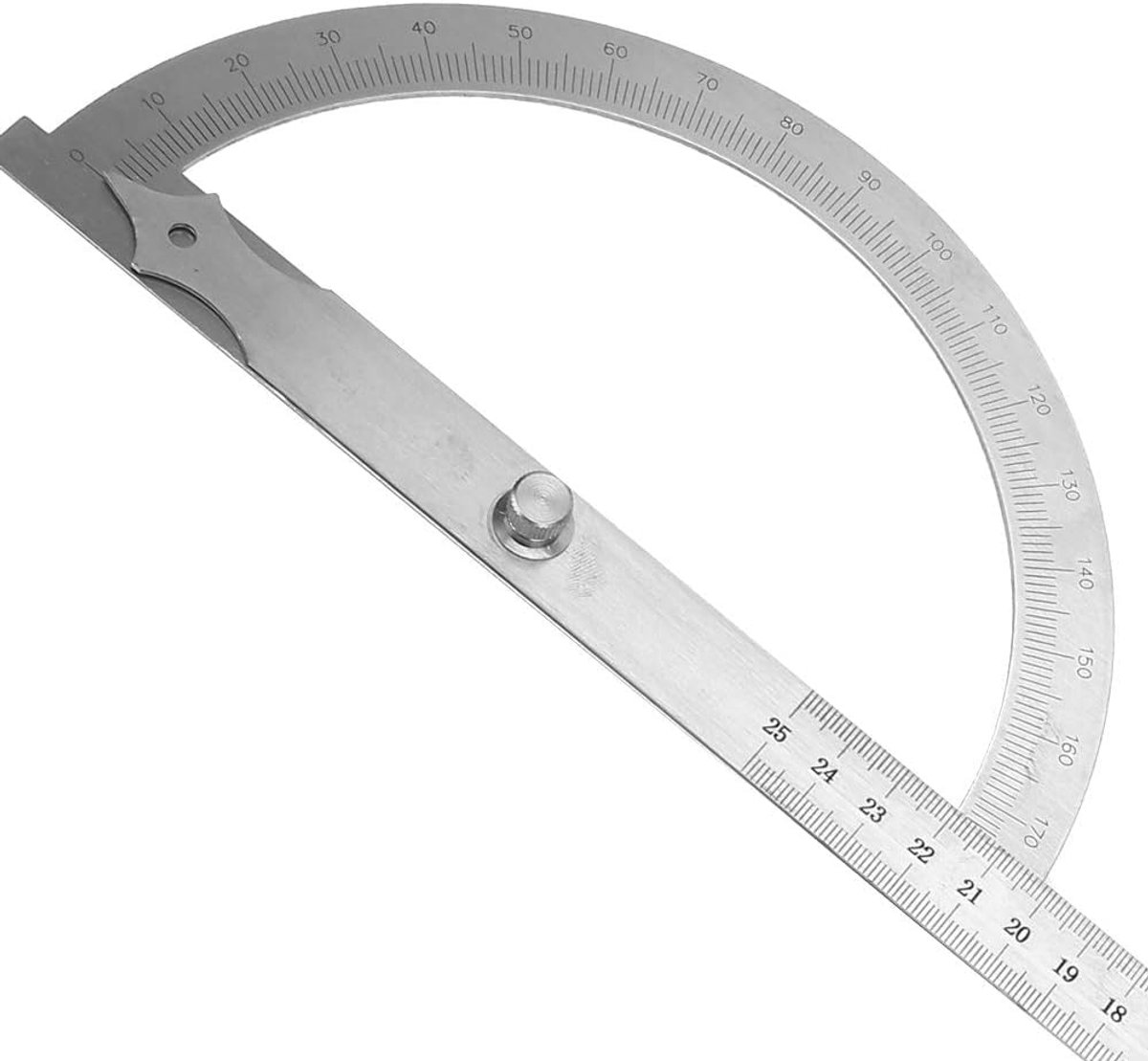 Gradenboog Hoekmaat Tool, 200* 300mm Rvs Hoekzoeker 0-180 Graden Gradenboog Hoek Gage voor Verf Kunstenaar Student Geometrie