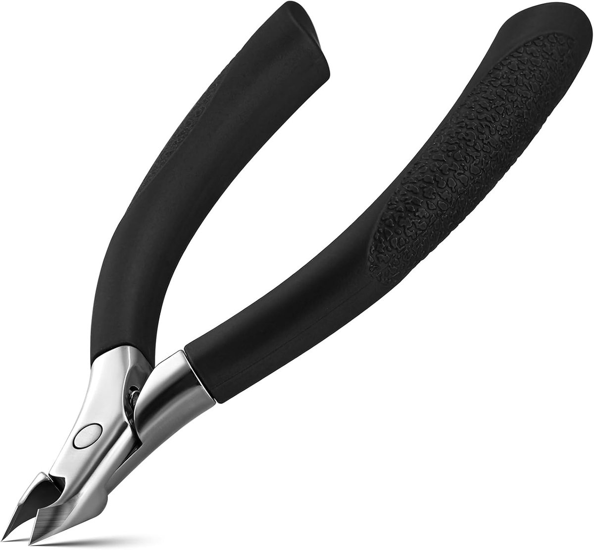 Nagelriemtang Halve kaak, Precieze Nagelriemschaar Professionele, Cuticle Nipper Pedicure Manicure Instrumenten, Nagelriemknipper Voor Het Verwijderen Van Dode Huid (Zwart)