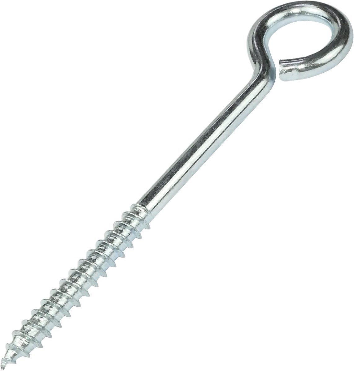 Haken oogschroeven Ø 6 x 80 mm - zelftappende oogschroef gesloten - van staal - kleur zilver