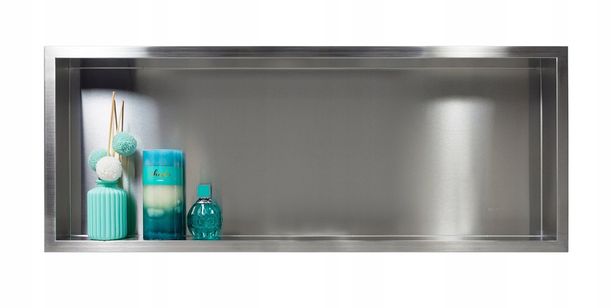Balneo WANDBOX ONE Inox Inbouwplank 90x30x7cm
